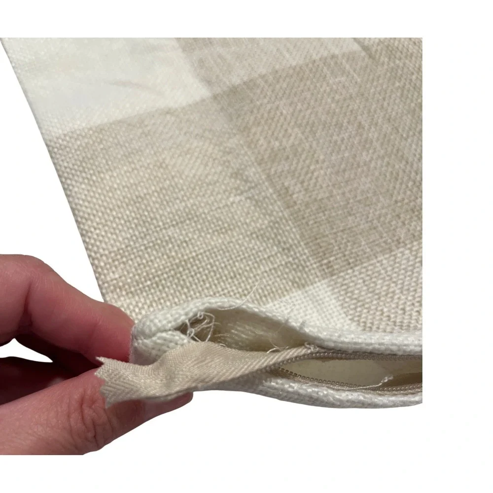 2 Pillow Covers Textured‎ Tan/Brown Cream Farmhouse Neutral Textiles Decor